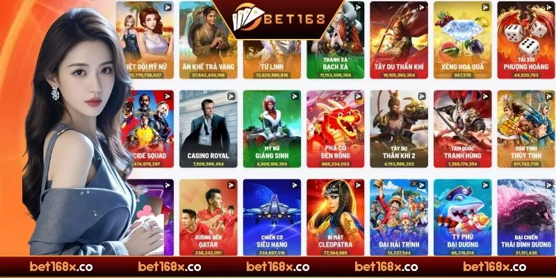 Hệ thống slot game bet168 đẳng cấp