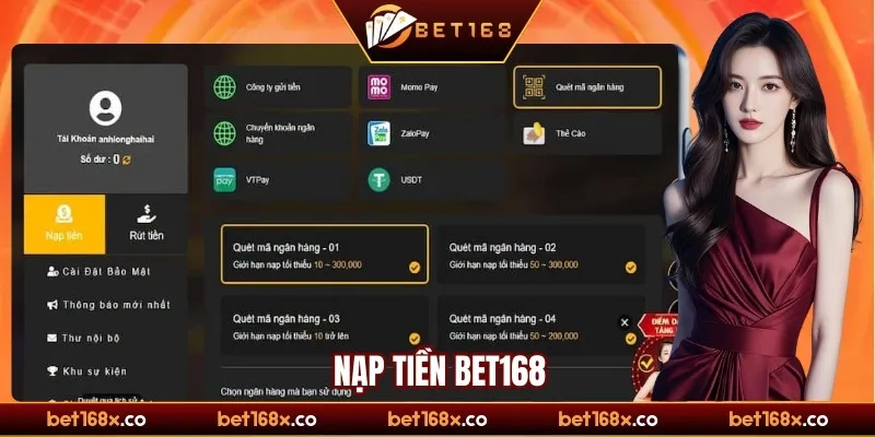 Nạp Tiền Bet168